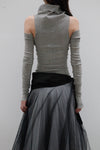 marc le bihan black and white wrap skirt 2573 E23 PMLB1